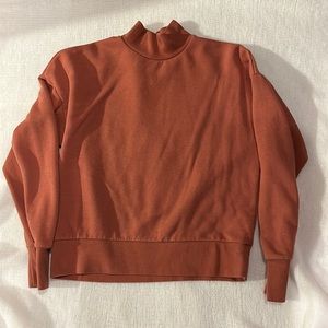 Rust turtleneck sweater